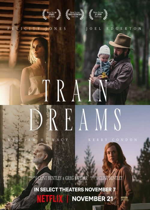 TRAIN DREAMS poster