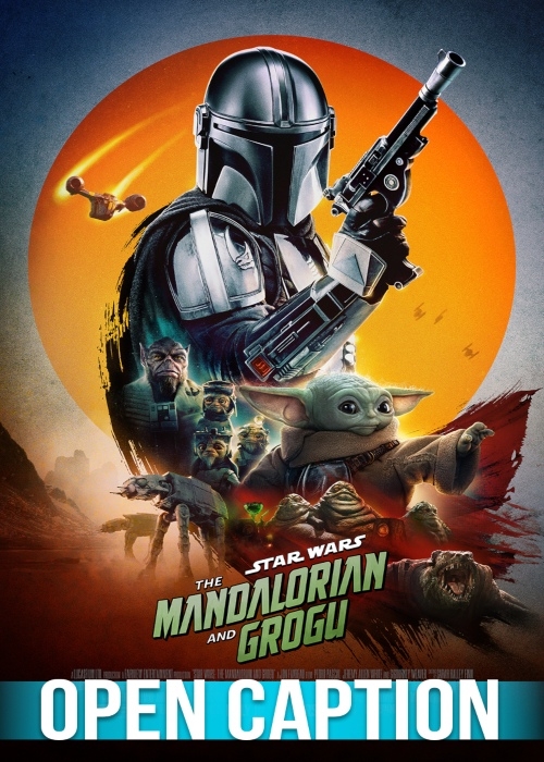 STAR WARS THE MANDALORIAN AND GROGU (OPEN CAPTION) poster